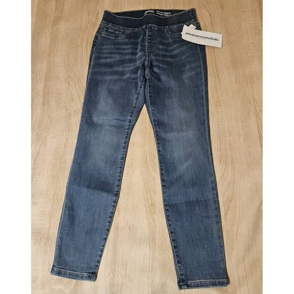 Essentials Size 2 Short Pull On Jeggings New Medium Wash - Picture 1 of 5